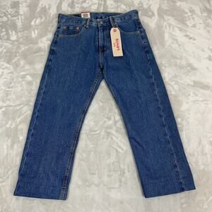 Levis 505‎ Jeans Mens 30 Straight Leg Rework Altered Hem Upcycling Project READ